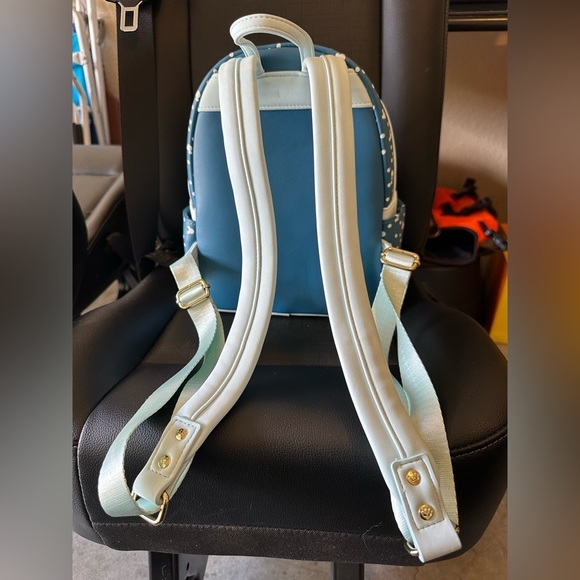 Disney Loungefly Snowman Mickey & Minnie Snow Glob Mini BackPack (Holiday) EUC - Picture 8 of 10